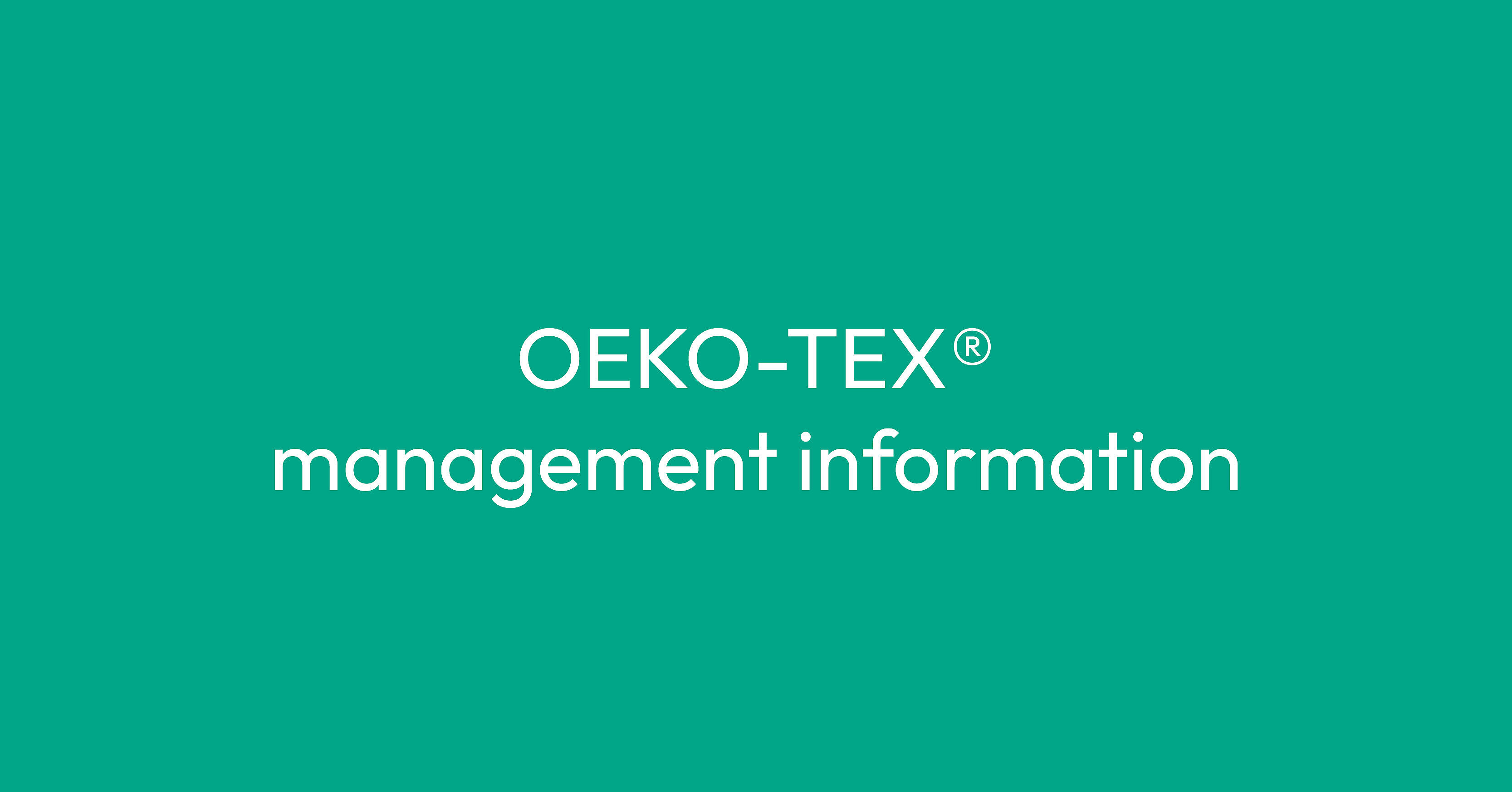 TFT Oeko-Tex certification